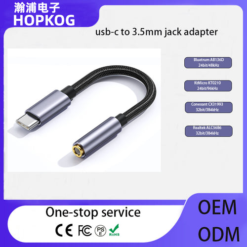 USB‑C to 3.5mm DAC audio adapter factory OEM supplier